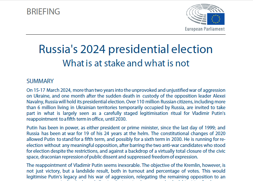 Russia's 2024 presidential election What is at stake and what is not