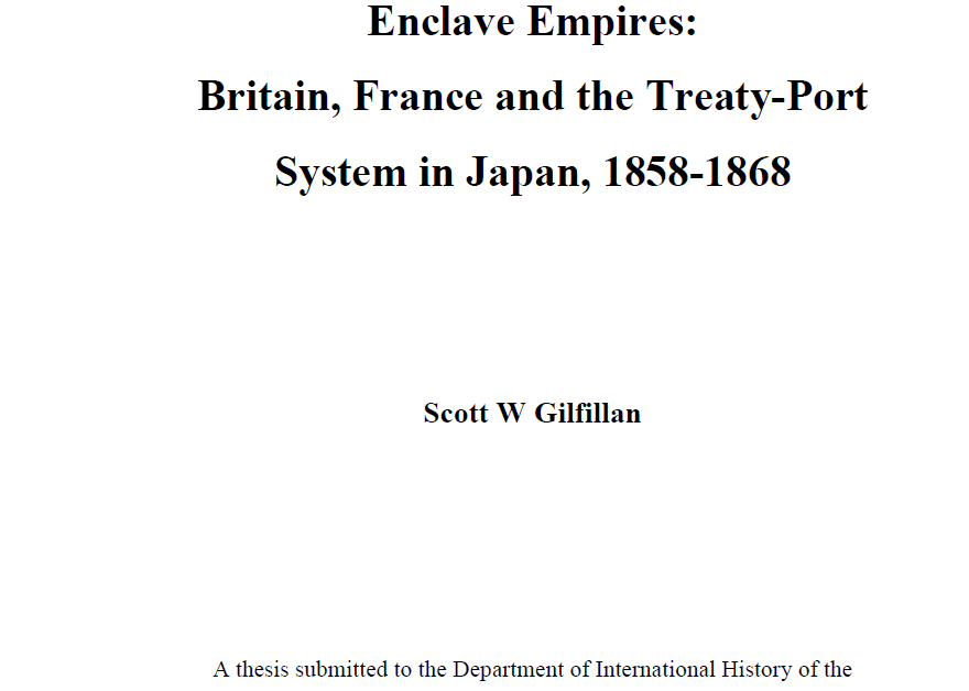 Enclave Empires: Britain, France and the Treaty-Port System in Japan, 1858-1868